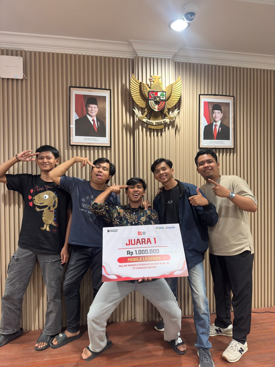 Karyawan BTP Sukses Sabet Juara 1 Turnamen Mobile Legends HUT RI ke-81 di PT Persero Batam